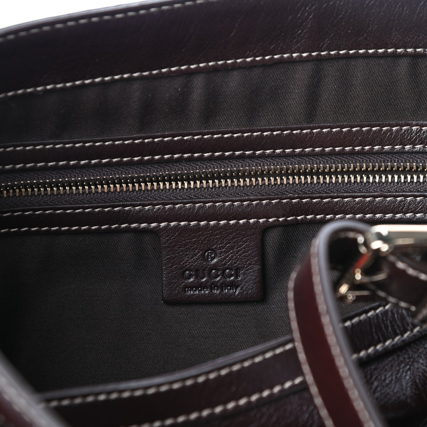 Calfskin Medium Britt Tote Dark Brown