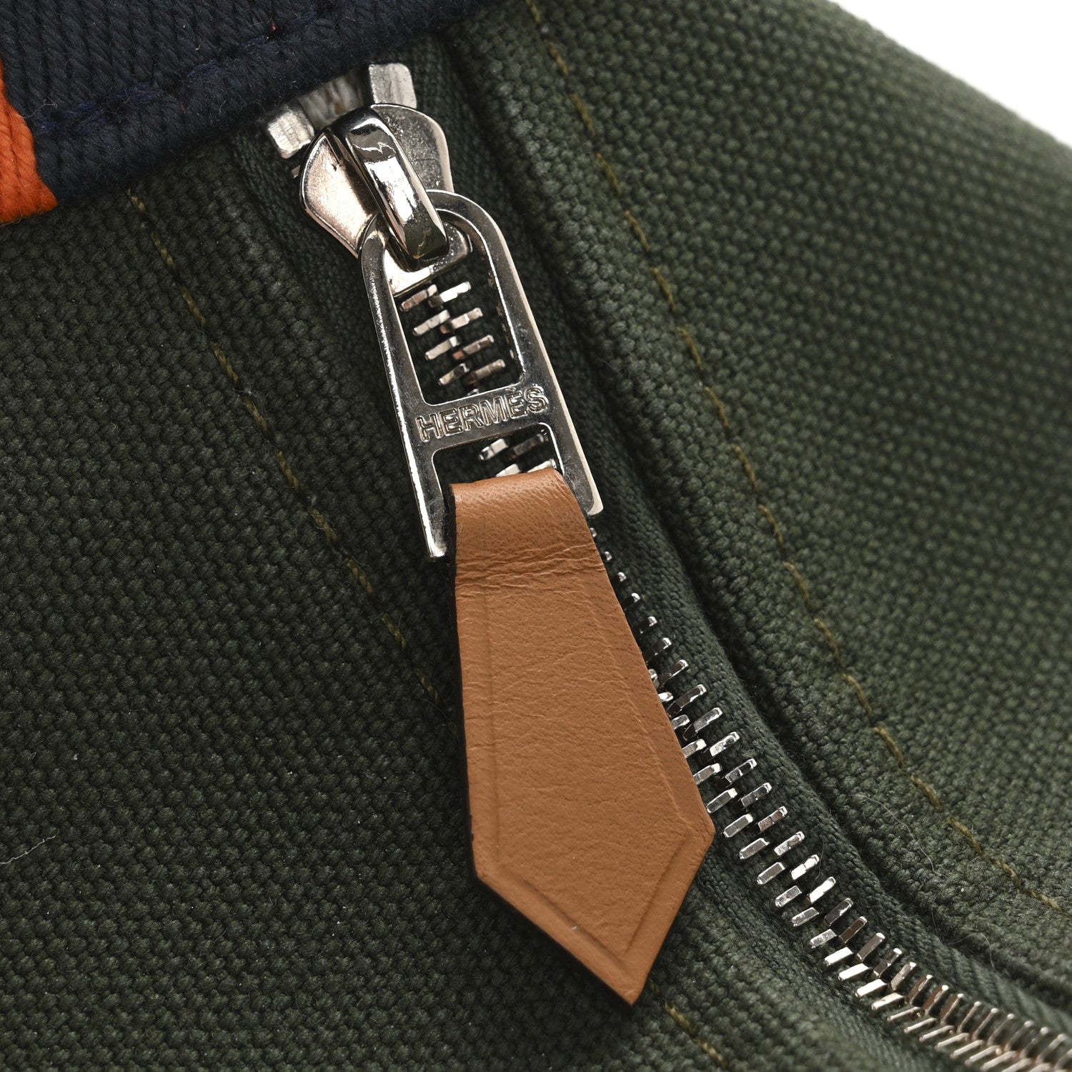 Hermes Canvas Small Bride-A-Brac Pouch Vert Foret 7 of 9