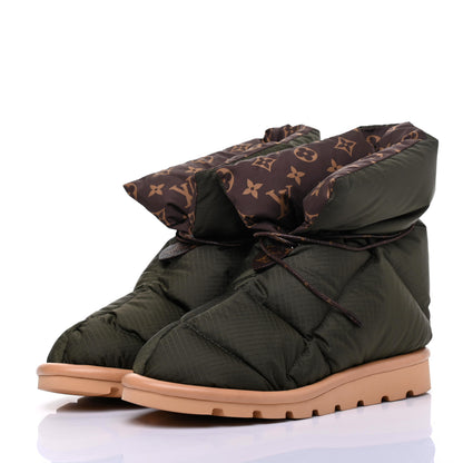 Louis Vuitton Nylon Monogram Pillow Comfort Ankle Boot 39 Khaki 3 of 9