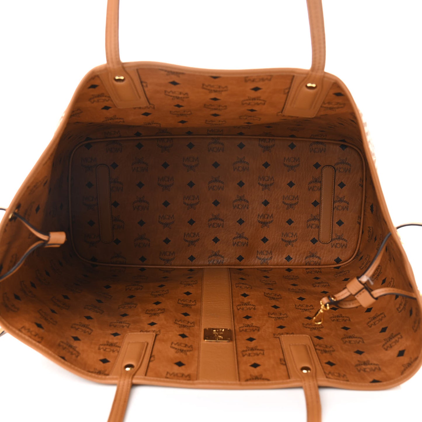 Visetos Large Liz Reversible Shopper Tote Cognac