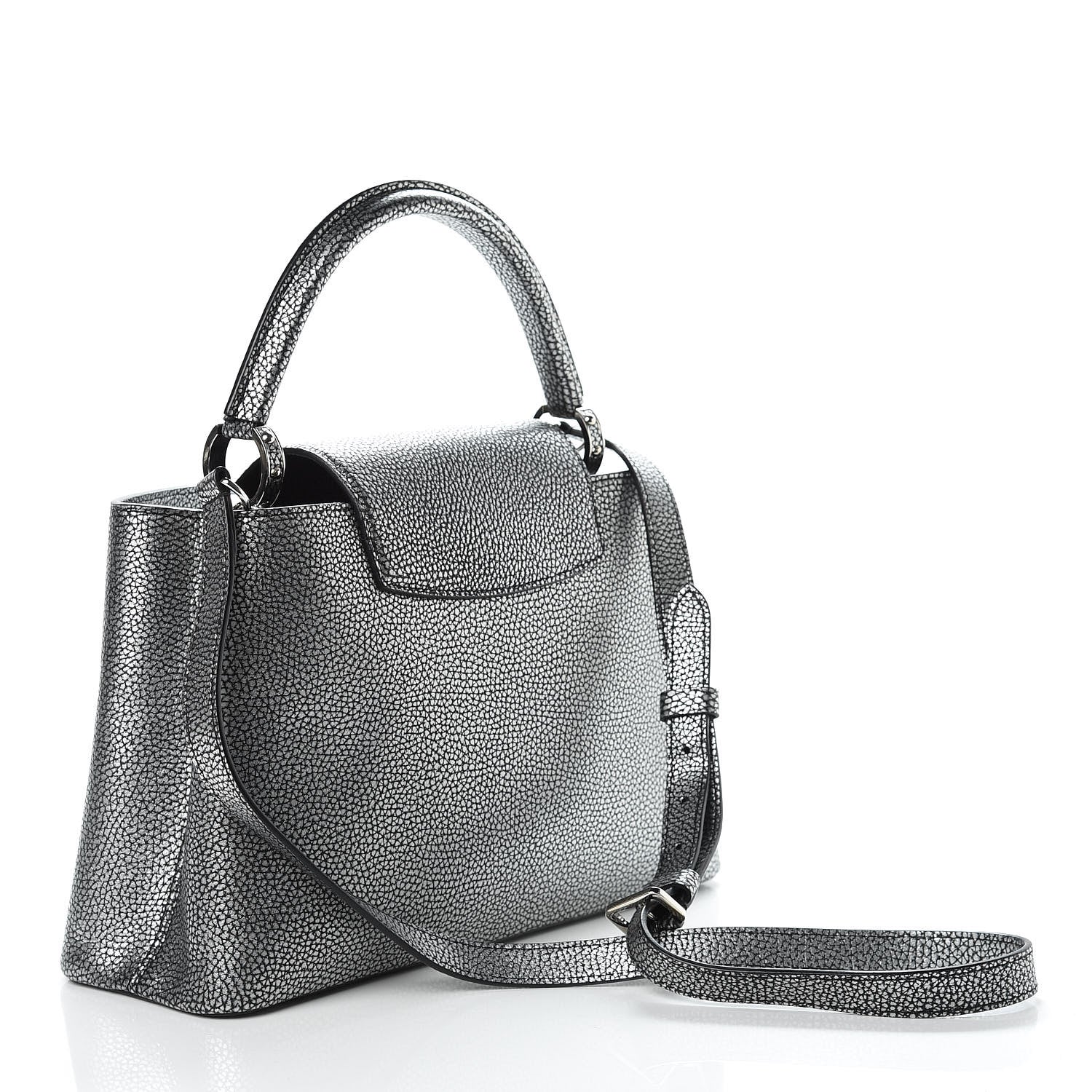 Louis Vuitton Taurillon Capucines PM Chrome 4 of 10