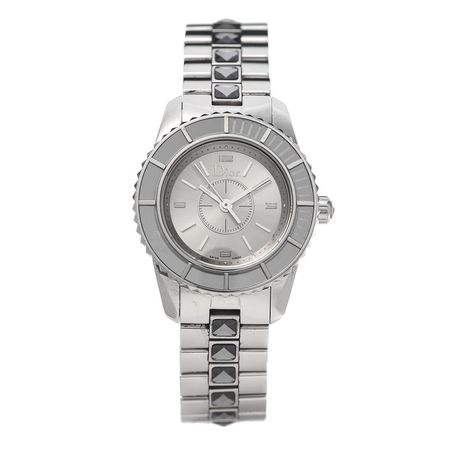 Stainless Steel Sapphire 29mm Christal Quartz Watch Gilt