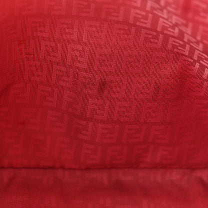 Fendi Nappa Logo Embossed Baguette Red 6 of 9