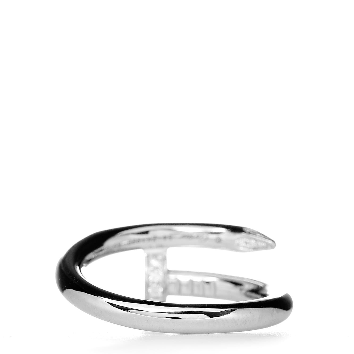 Cartier 18K White Gold Diamond Juste Un Clou Ring 54 6.75 3 of 5