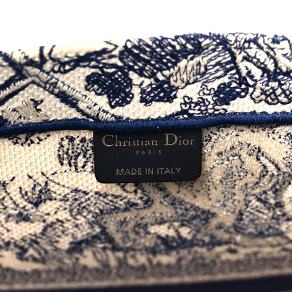 Christian Dior Canvas Embroidered Large Dioriviera Toile De Jouy Book Tote Blue 6 of 10