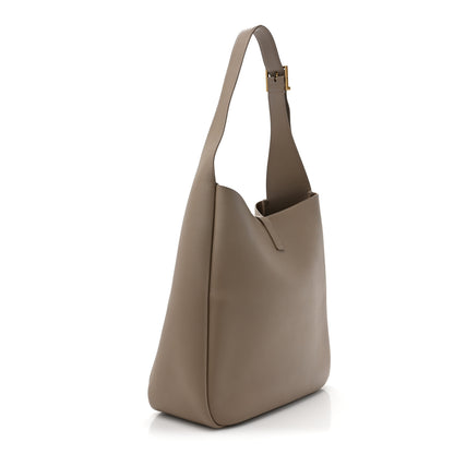 Saint Laurent Smooth Calfskin Large Le 5 A 7 Soft Hobo Dark Beige 3 of 9