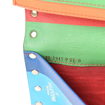 Valentino Garavani Vitello 1973 Rockstud Wristlet Wallet Multicolor 8 of 10