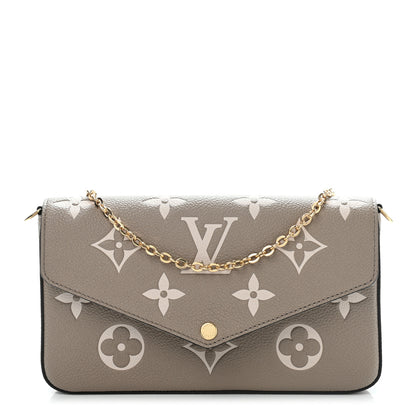 Louis Vuitton Empreinte Monogram Giant Felicie Pochette Tourterelle Creme 1 of 8