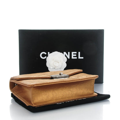 Chanel Metallic Calfskin Chevron Quilted Small Gabrielle Flap Gold 4 of 7
