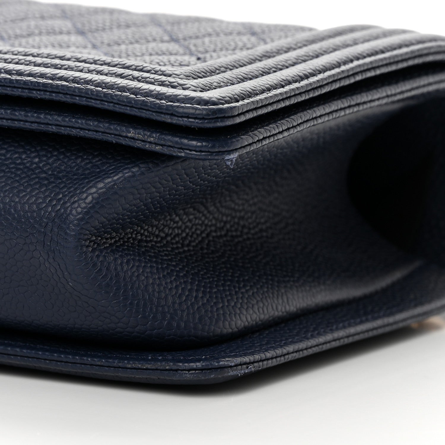 Chanel Caviar Quilted Medium Boy Flap Navy 10 of 15