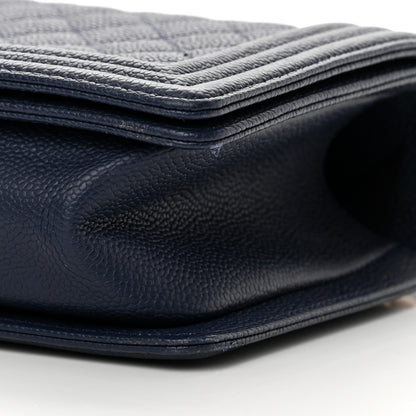 Chanel Caviar Quilted Medium Boy Flap Navy 10 of 15