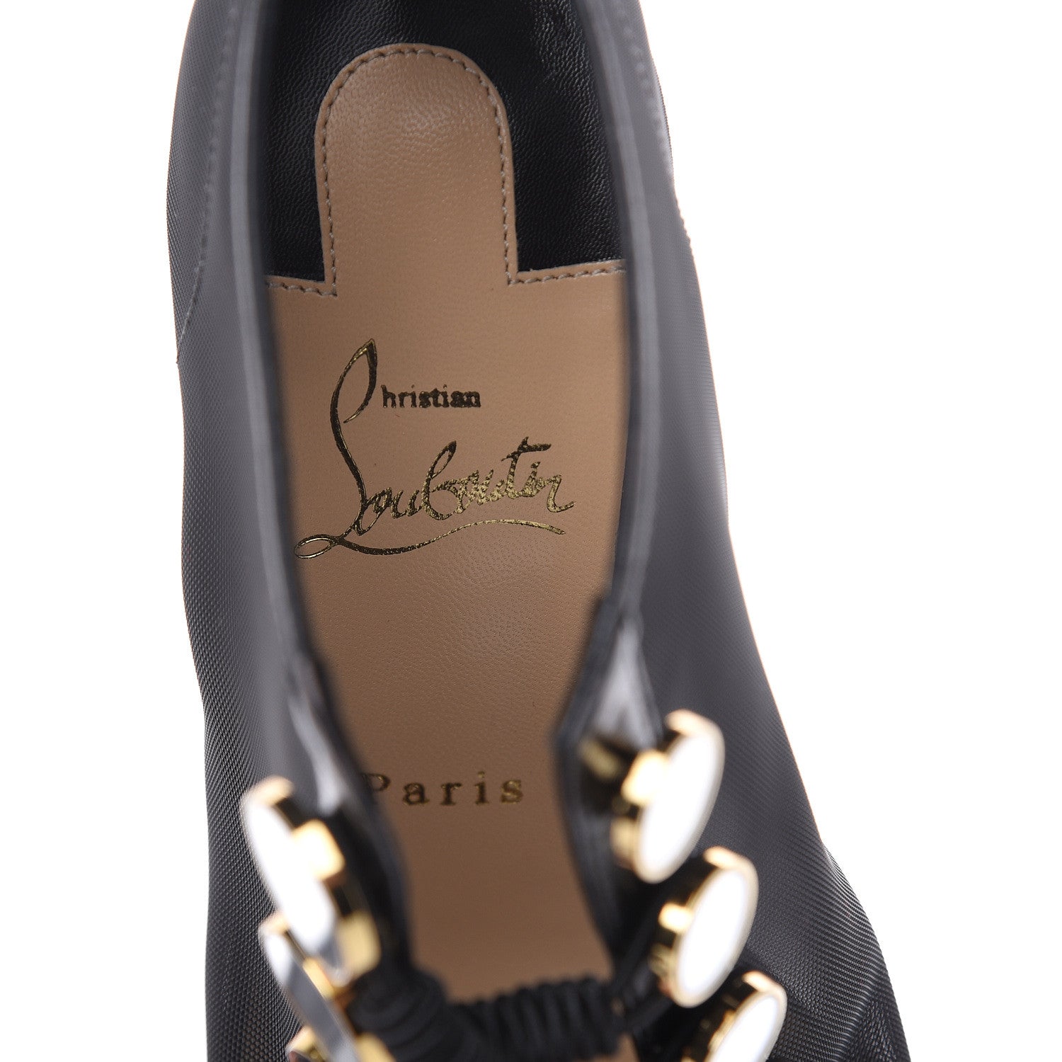 Christian Louboutin Mesh Nappa Marikate 100 Ankle Boots 39 Black 7 of 7