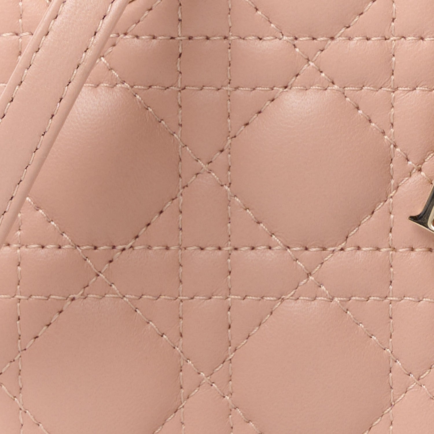 Christian Dior Lambskin Cannage Micro Lady Dior Rose Des Vents 9 of 11