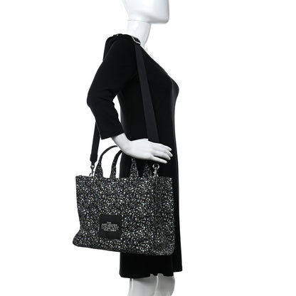 Marc Jacobs Cotton Canvas Floral Print Medium The Traveler Tote Bag Black 2 of 10