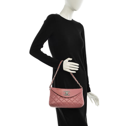 Chanel Lambskin Quilted CC Flap Dark Pink 2 of 11