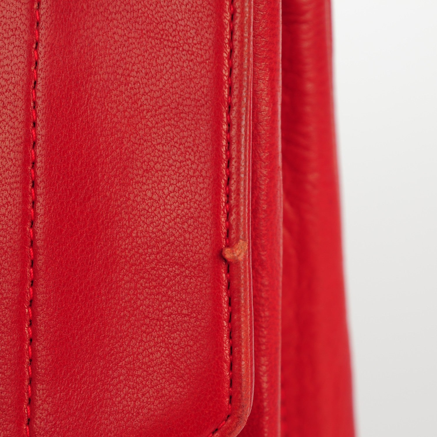 Chanel Lambskin Vertical Quilted Small Medallion Single Flap Red 12 of 12