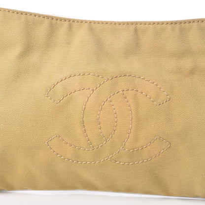 Chanel Lambskin Canvas CC Olsen Chain Small Shoulder Bag White Brown 11 of 15