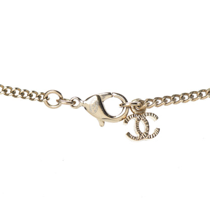 Chanel Crystal CC Pendant Necklace Gold 5 of 6