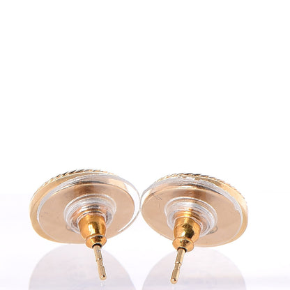 Chanel CC Round Earrings Gold 3 of 6