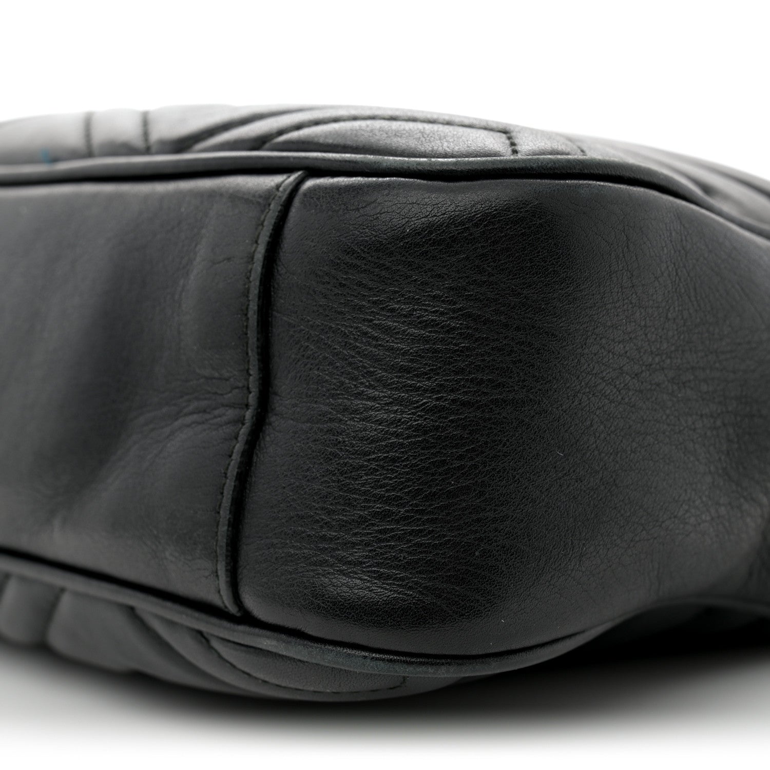 Gucci Calfskin Matelasse Medium GG Marmont Chain Shoulder Bag Black 13 of 16