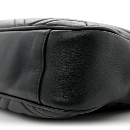 Gucci Calfskin Matelasse Medium GG Marmont Chain Shoulder Bag Black 13 of 16