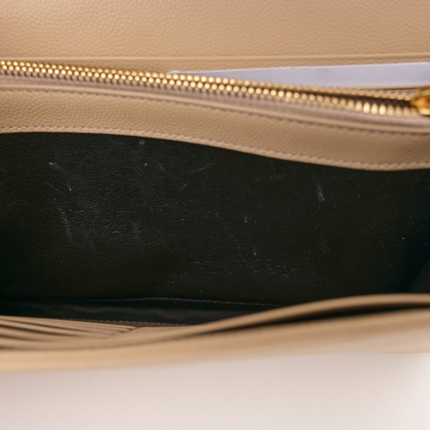 Grain De Poudre Matelasse Chevron Monogram Chain Wallet Nude Powder