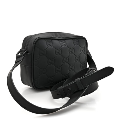 Gucci Rubber Effect Calfskin GG Mini Crossbody Bag Black 3 of 12