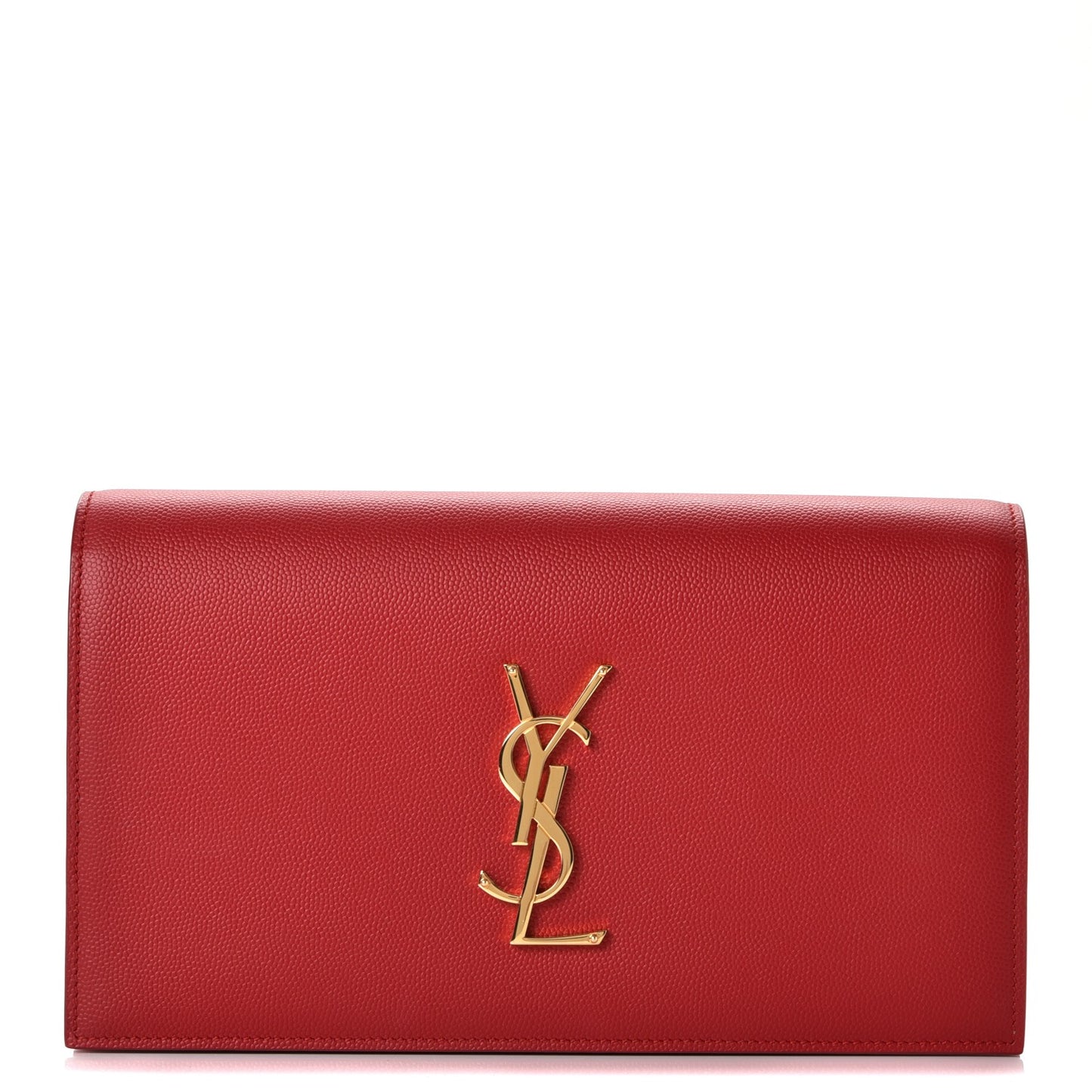 Grain De Poudre Classic Kate Monogram Clutch New Red