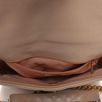 Chanel Lambskin Quilted Medium Chanel 19 Flap Beige 8 of 14