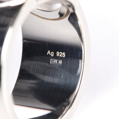 Gucci Sterling Silver 10mm Interlocking G Band Ring 52 6 5 of 5