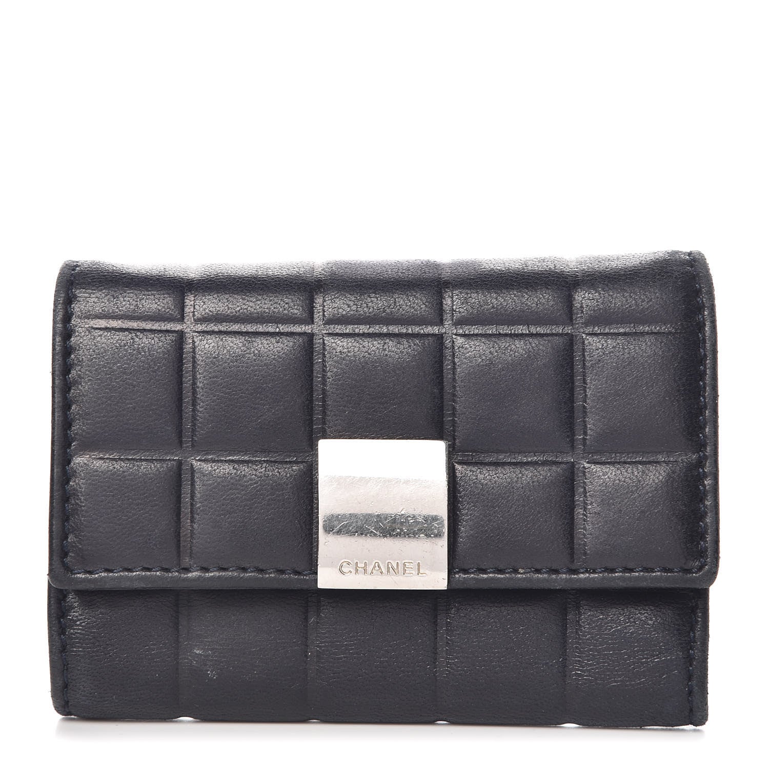 Chanel Lambskin Chocolate Bar 6 Key Holder Blue 1 of 11