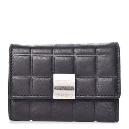 Chanel Lambskin Chocolate Bar 6 Key Holder Blue 1 of 11