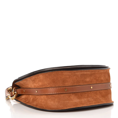 Chloe Calfskin Suede Medium Nile Bracelet Bag Caramel 4 of 7