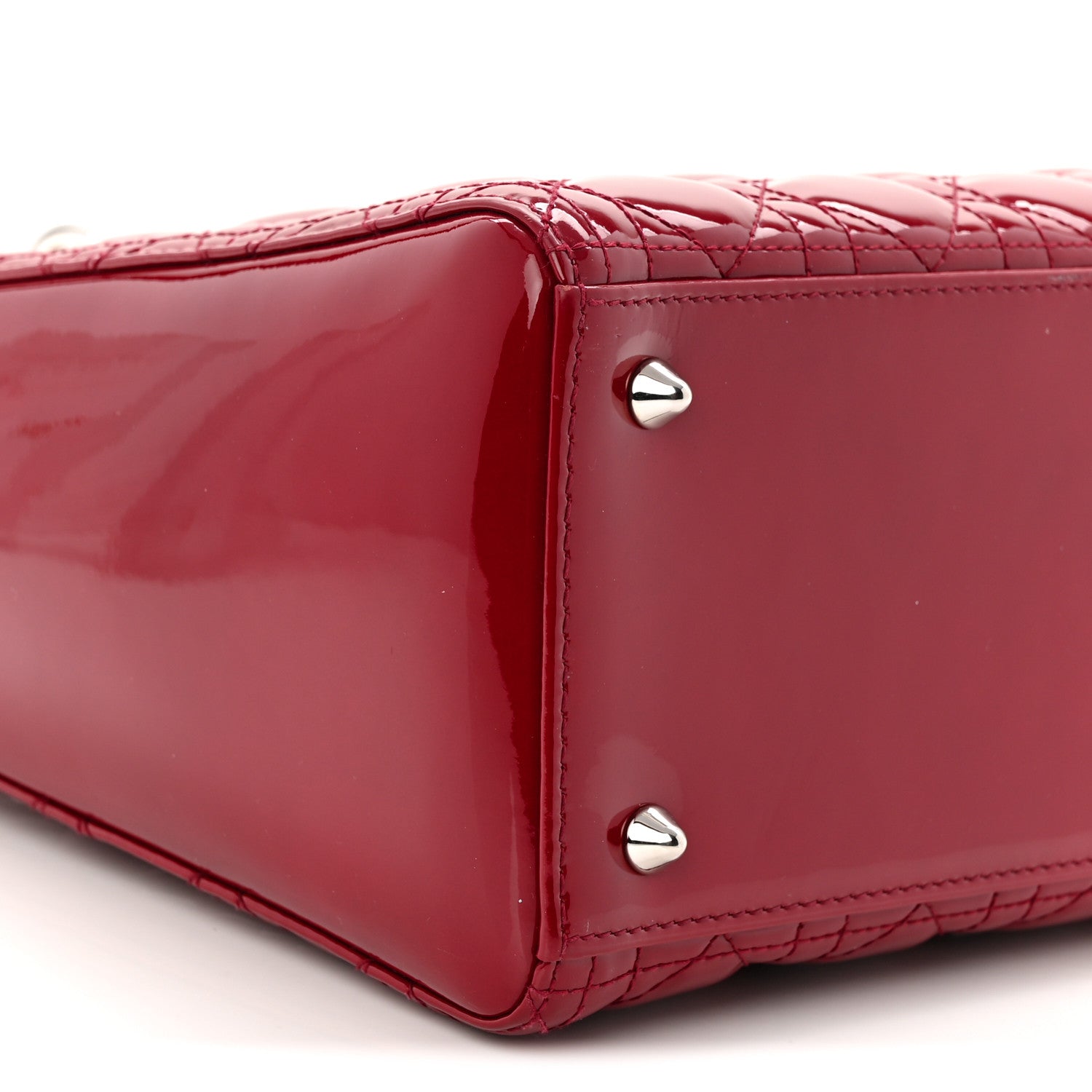 Christian Dior Patent Cannage Medium Lady Dior Red 9 of 10