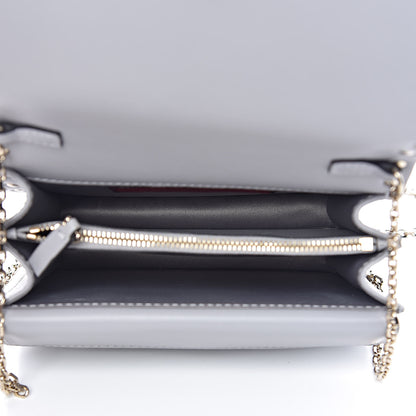 Valentino Garavani Calfskin Rockstud Wallet on Chain Pastel Grey 5 of 11