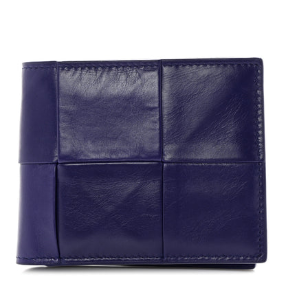 Bottega Veneta Calfskin Maxi Intrecciato Bi-Fold Wallet Plum 1 of 7