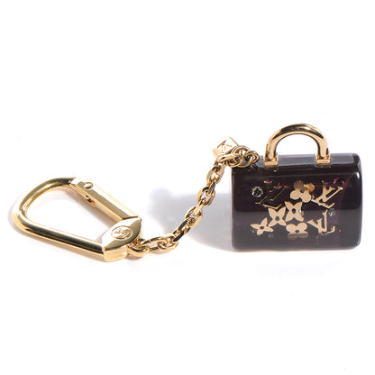 Louis Vuitton Resin Inclusion Speedy Bag Charm Key Chain Amarante 1 of 5