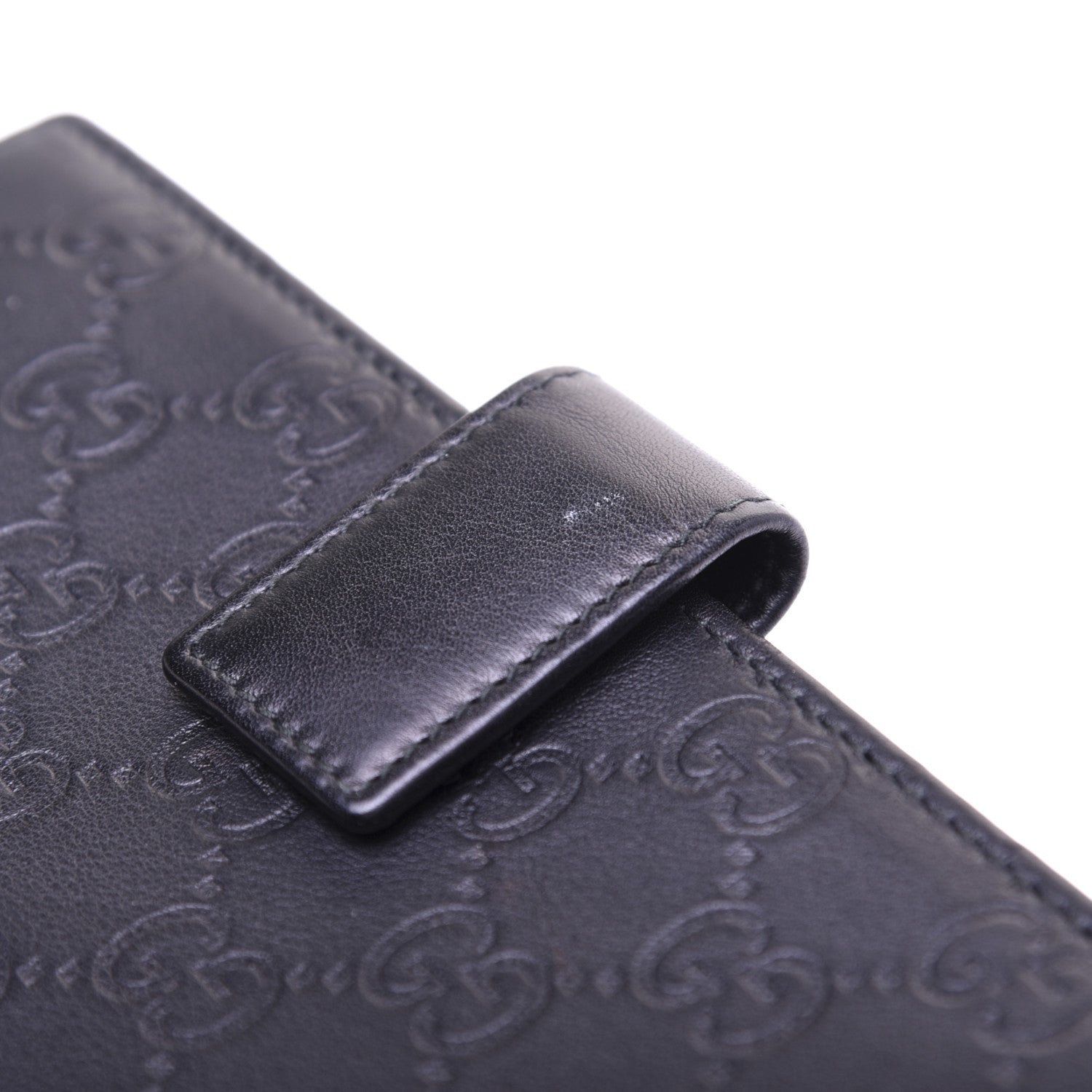 Gucci Guccissima Punch Continental Flap Wallet Black 15 of 17