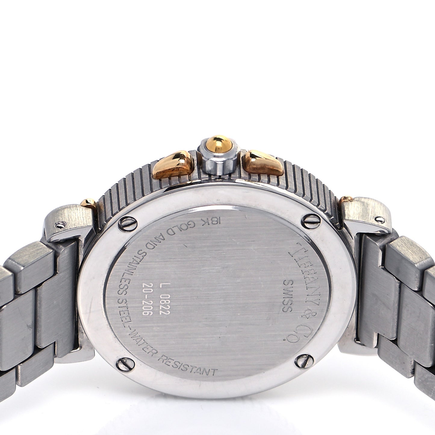 Stainless Steel 18K Yellow Gold 26mm Intaglio Quartz Watch