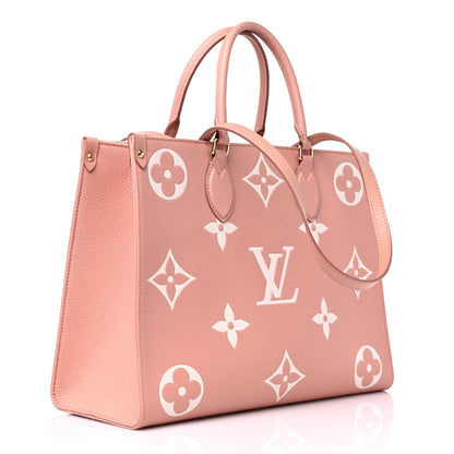 Louis Vuitton Empreinte Monogram Giant Onthego MM Rose Trianon Creme 3 of 8