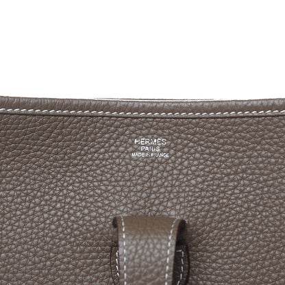 Hermes Taurillon Clemence Evelyne III GM Etoupe 6 of 13