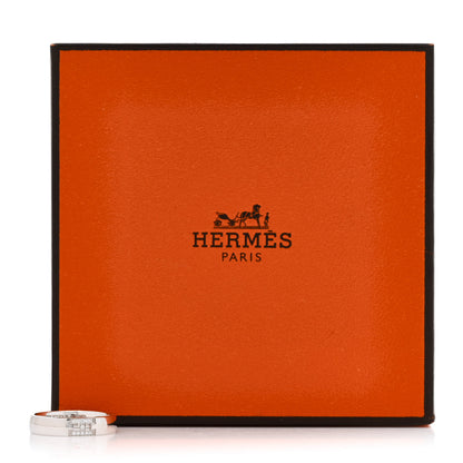 Hermes 18K White Gold Diamond Ever Herakles Wedding Band Ring 47 4 5 of 5