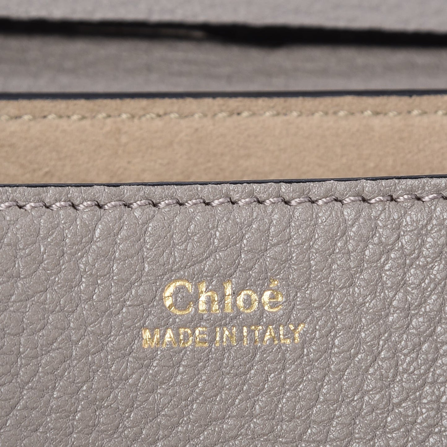 Grained Lambskin Drew Shoulder Bag Motty Grey