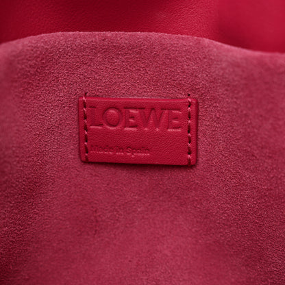 Loewe Satin Calfskin Monochrome Flamenco Knot Clutch Ruby Red Glaze 5 of 9