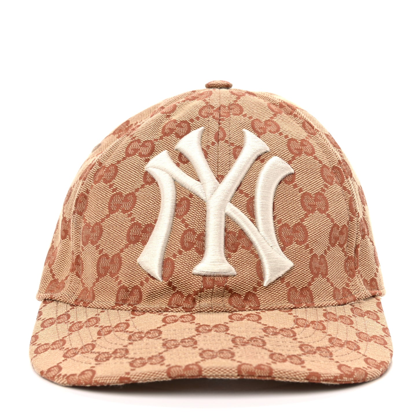 X MLB Monogram NY Yankees Baseball Hat 57-61 Beige Ruggine