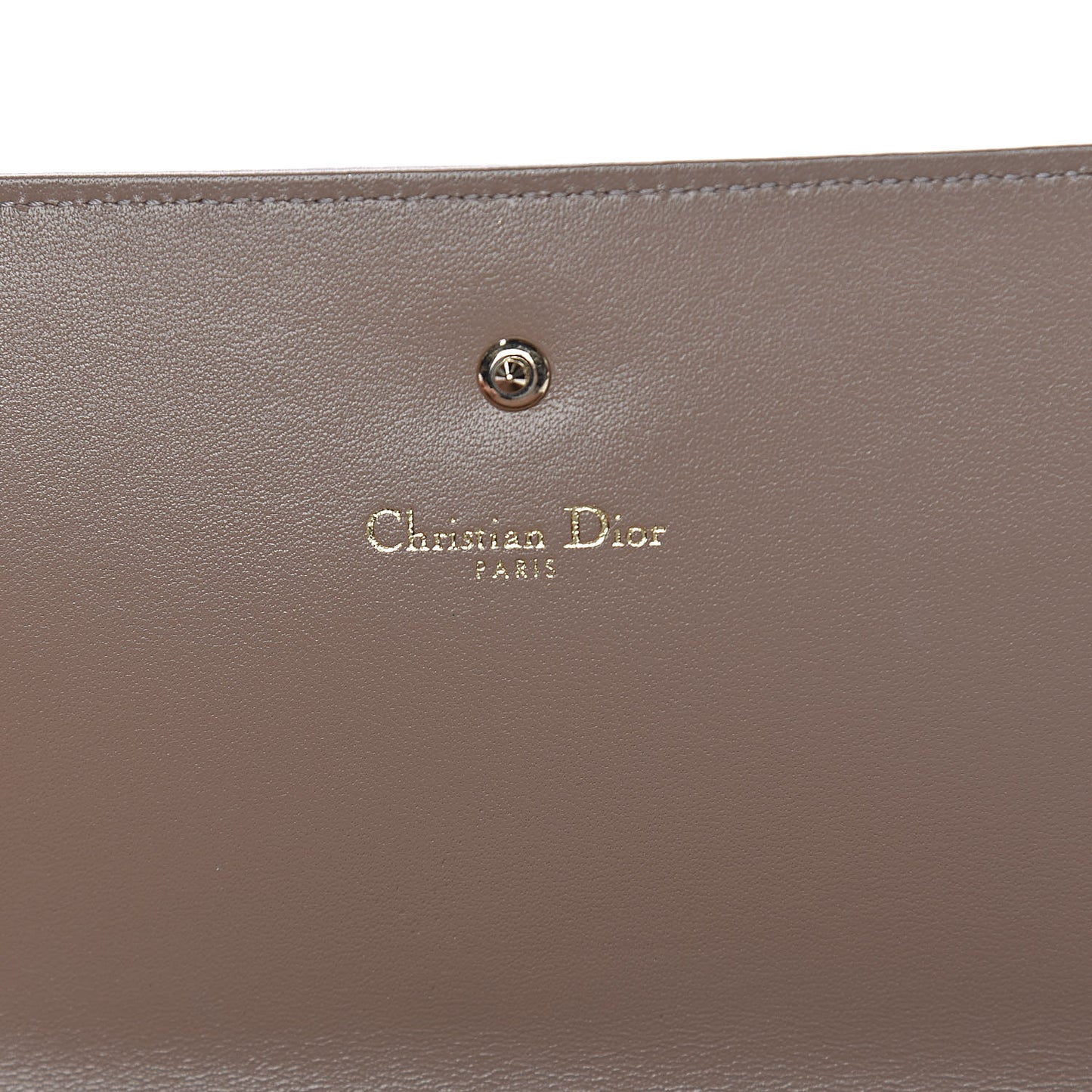 Grained Calfskin Diorama Croisiere Chain Wallet Taupe