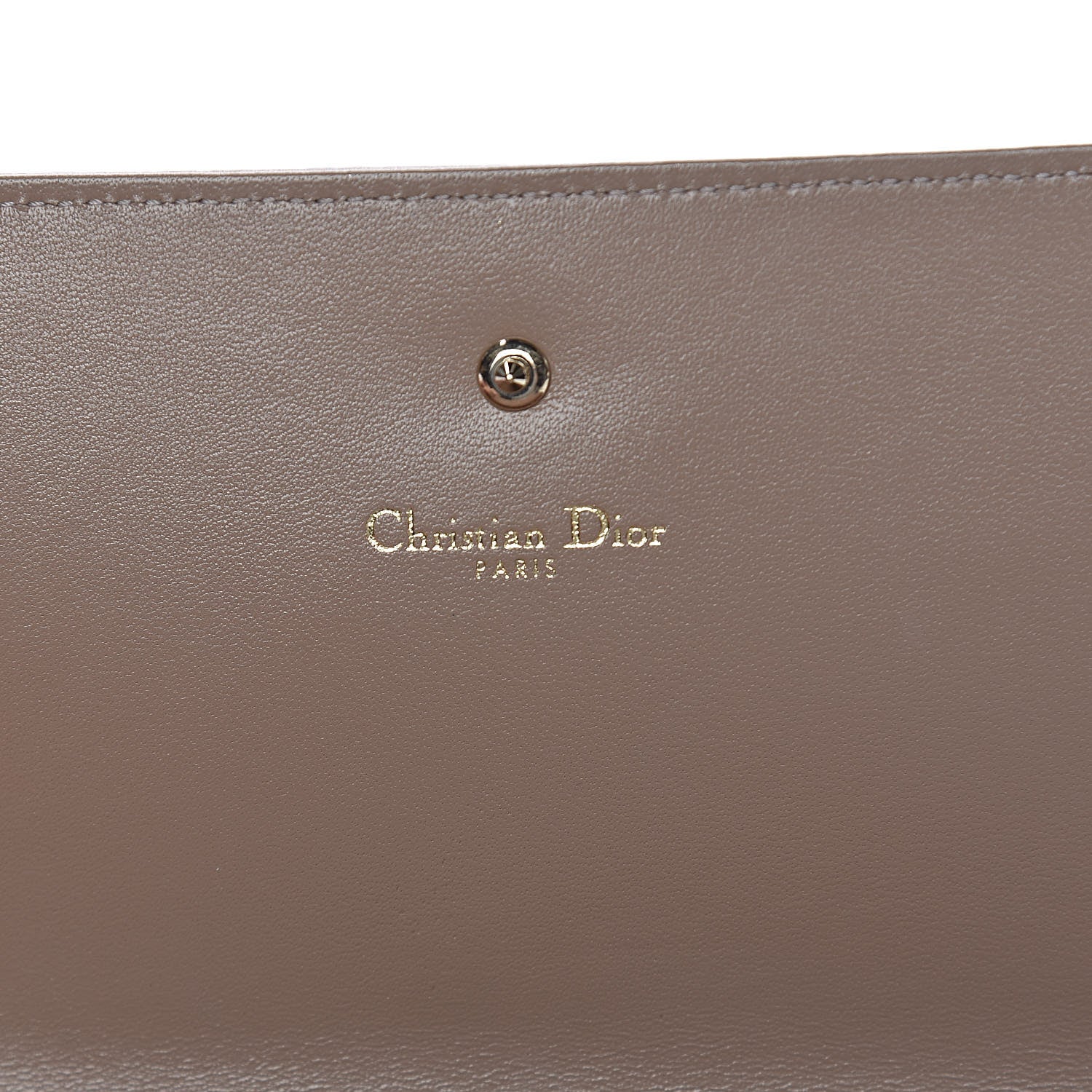 Christian Dior Grained Calfskin Diorama Croisiere Chain Wallet Taupe 6 of 11
