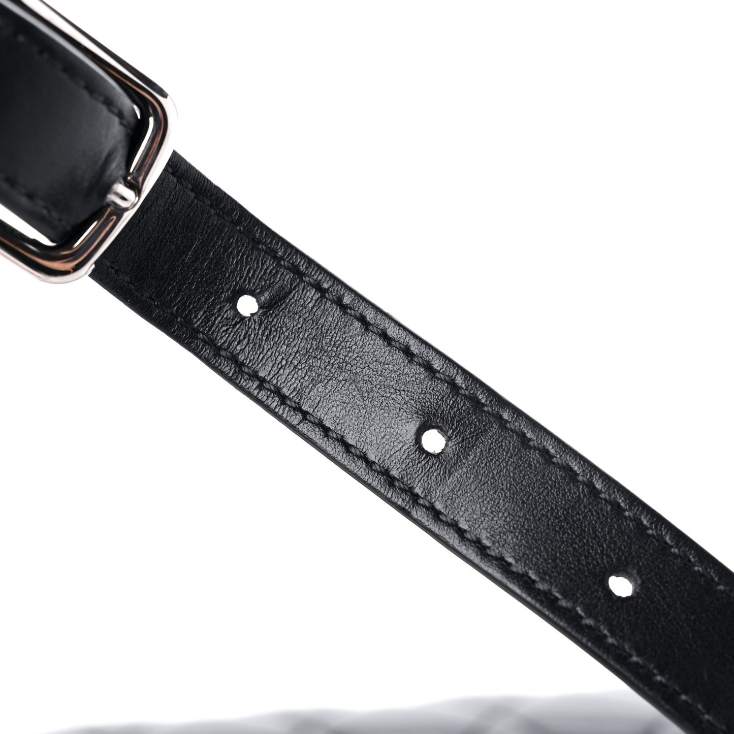 Calfskin Quilted CC Uniform Flap Belt Bag Black