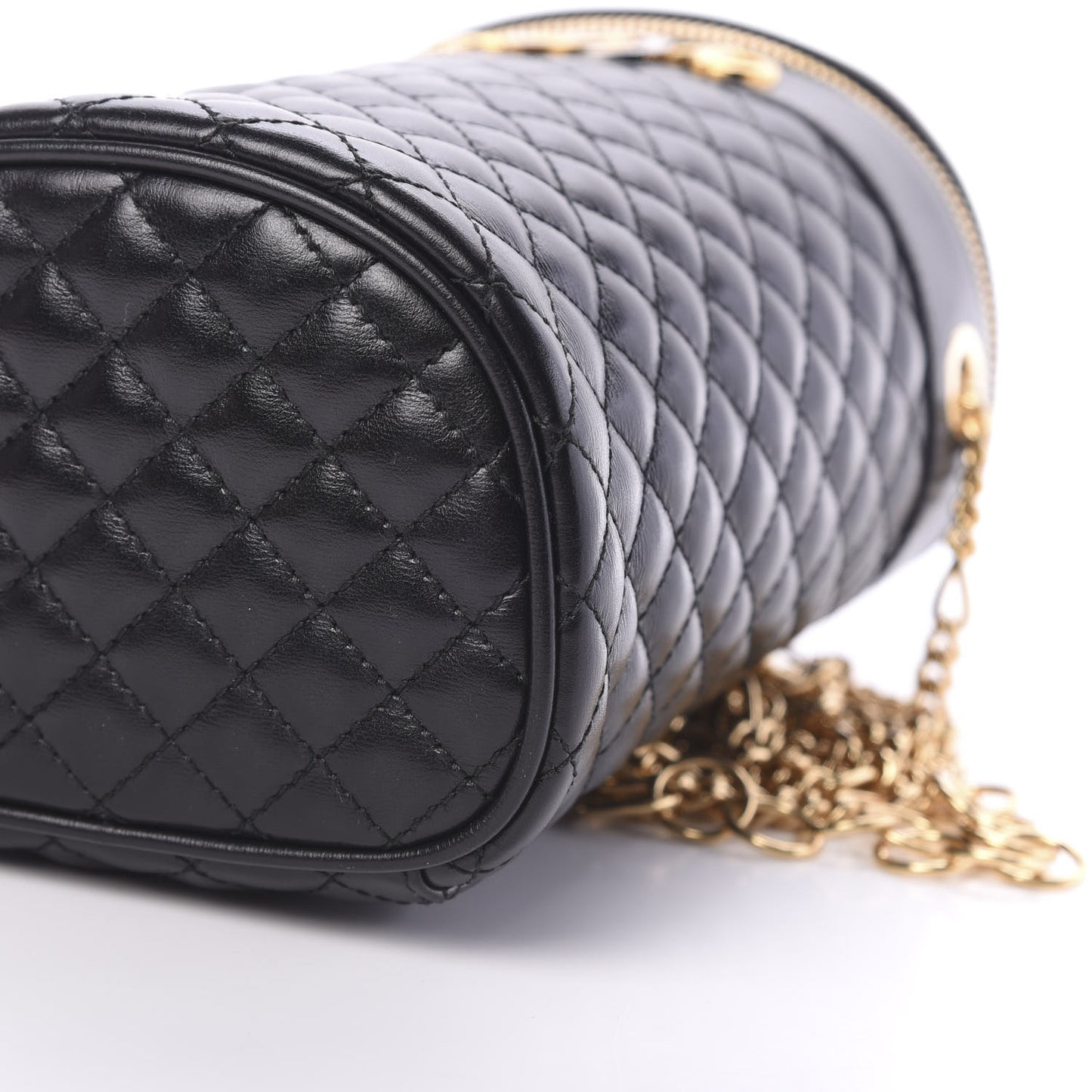 Calfskin Trapuntata Zumi Belt Bag Black