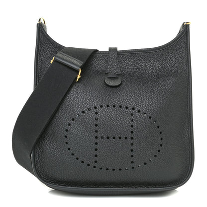 Hermes Taurillon Clemence Evelyne III PM Black 1 of 9